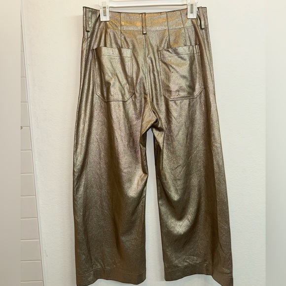 Maeve Colette Metallic gold pants - Picture 6 of 7
